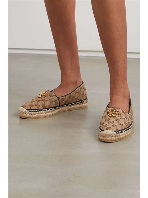 gucci canvas espadrille